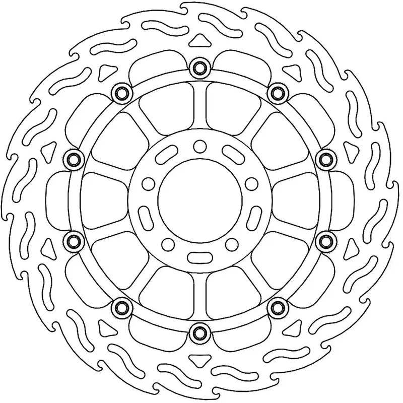 BRAKE ROTOR FLOATING FLAME RACING