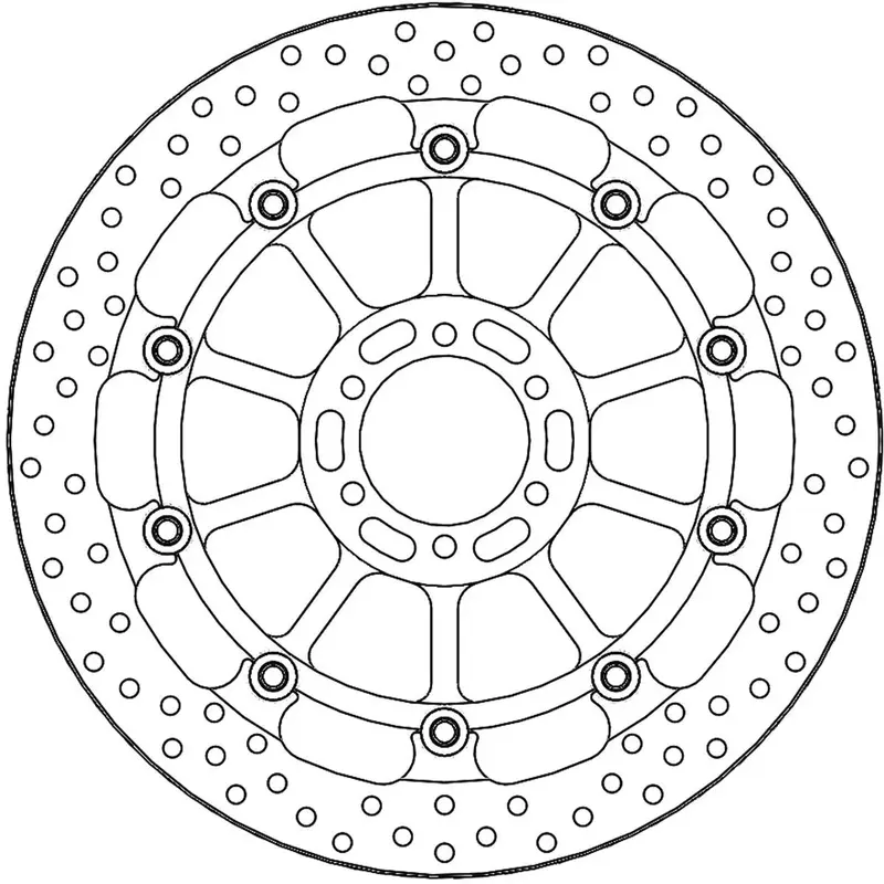 BRAKE ROTOR FLOATING HALO RACING ROUND