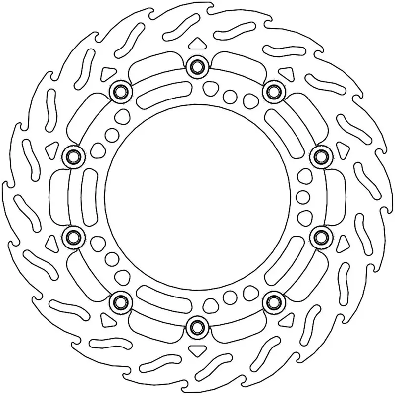 BRAKE ROTOR FLOATING FLAME RACING