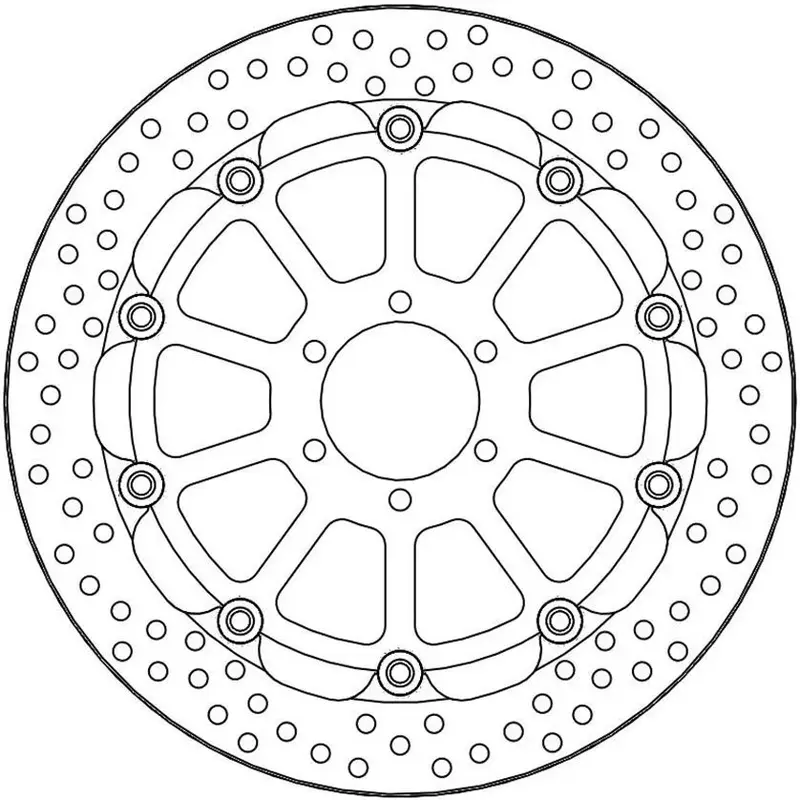 BRAKE ROTOR T-FLOATER HALO ROUND