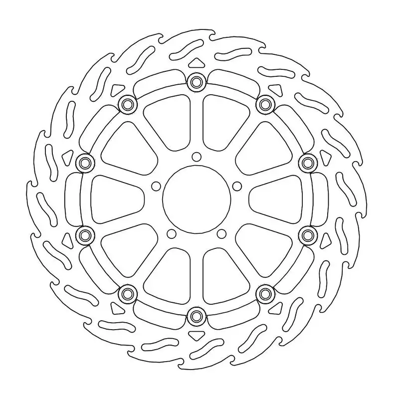 BRAKE ROTOR FLOATING FLAME FR L