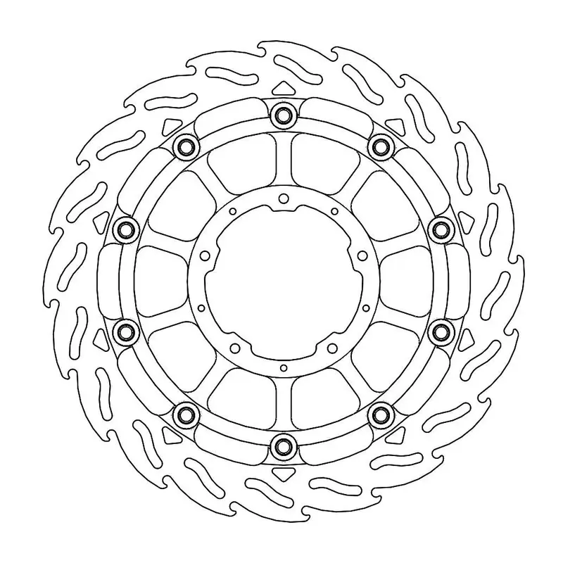 BRAKE ROTOR FLOATING FLAME FR R