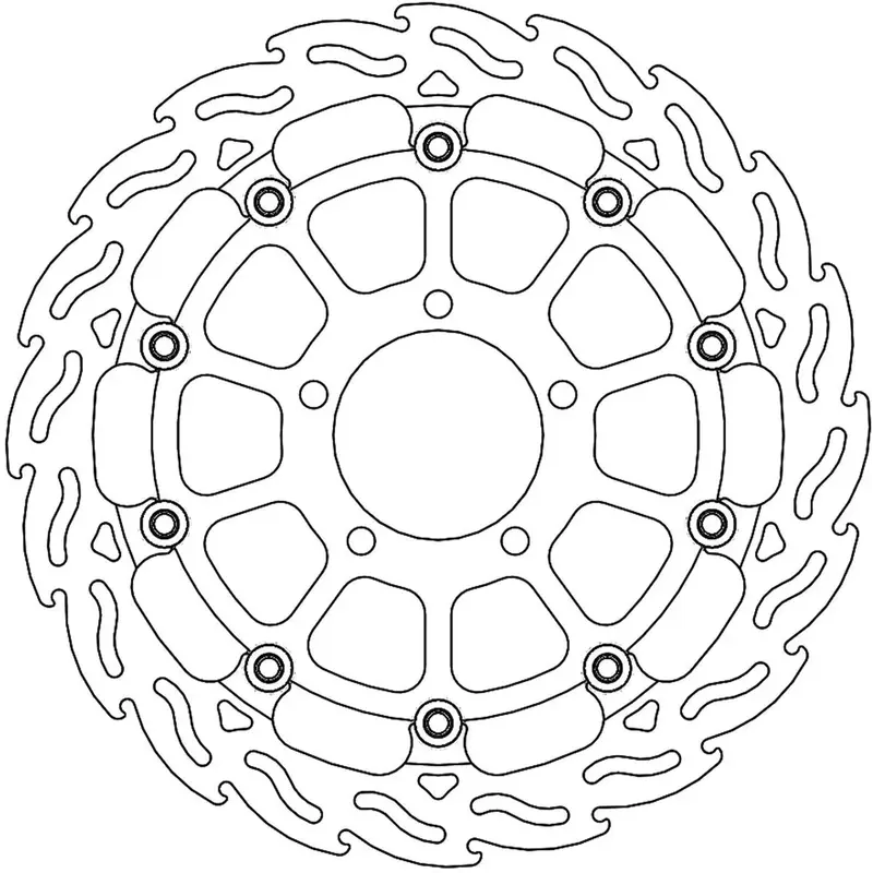 BRAKE ROTOR FLOATING FLAME FR R SBK