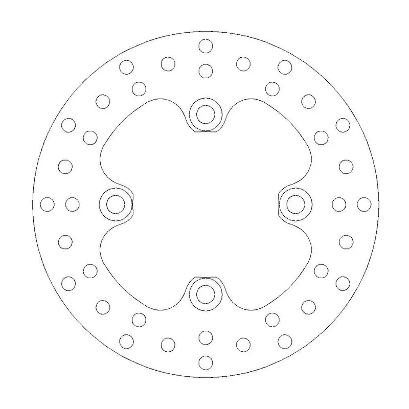 BRAKE ROTOR FIXED HALO ROUND NATURAL