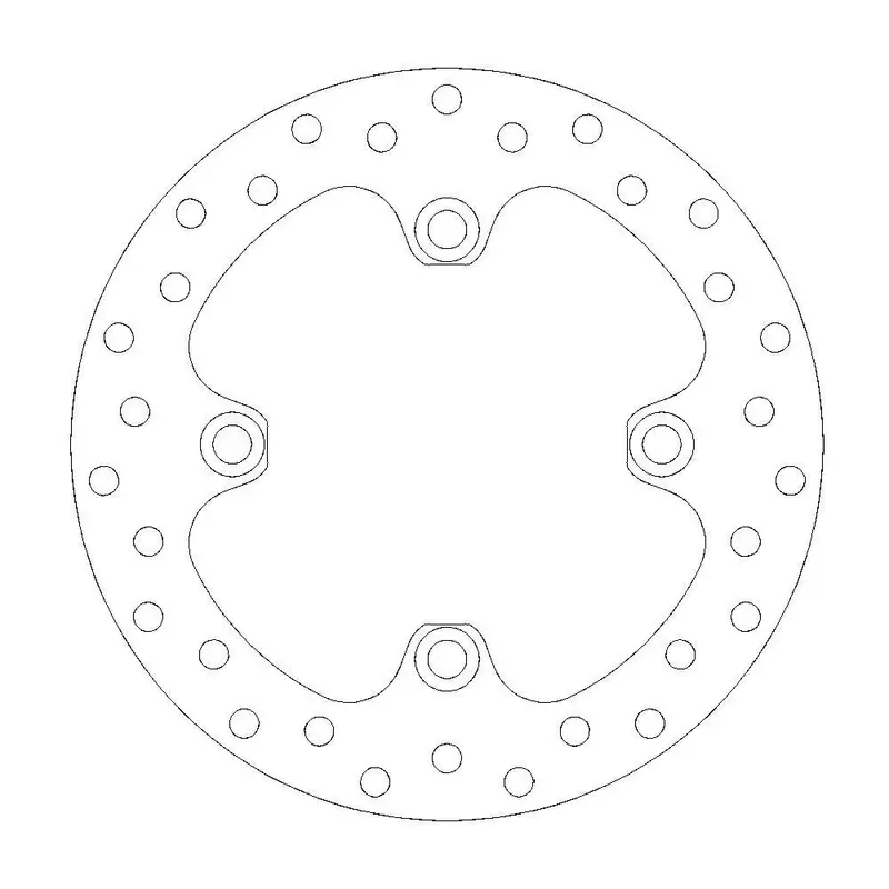 BRAKE ROTOR FIXED HALO ROUND NATURAL