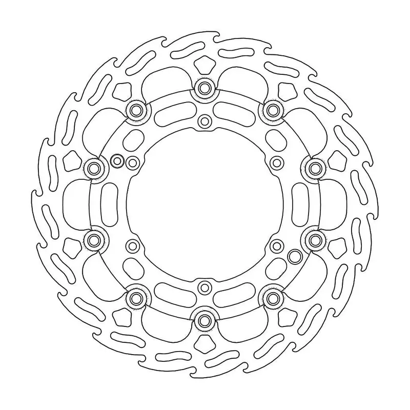 BRAKE ROTOR FLOATING FLAME BLACK