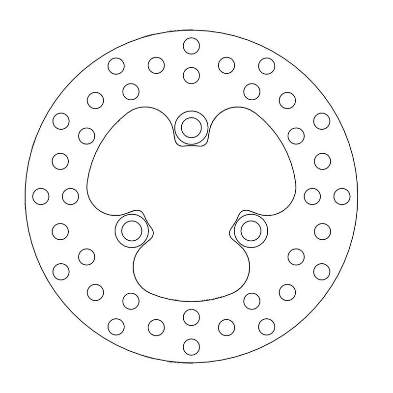 BRAKE ROTOR FIXED HALO ROUND NATURAL