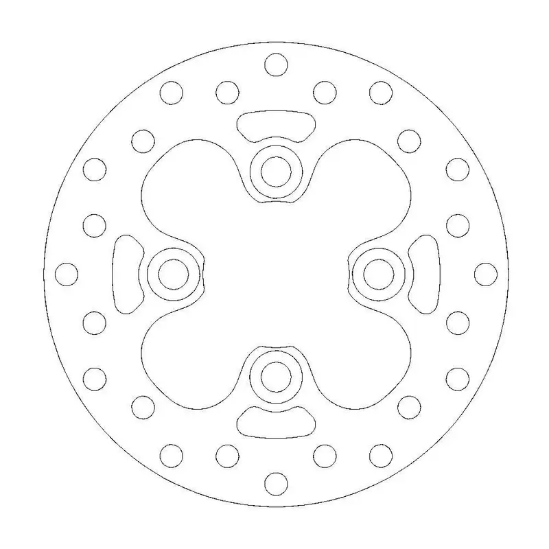 BRAKE ROTOR FIXED HALO ROUND NATURAL