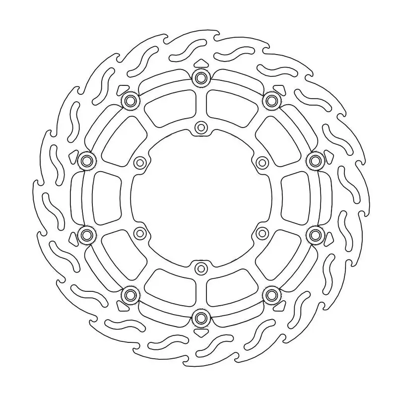 BRAKE ROTOR FLOATING FLAME BLACK