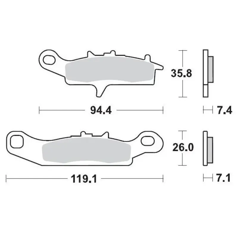 BRAKE PAD ATV SINTER PRO RACING