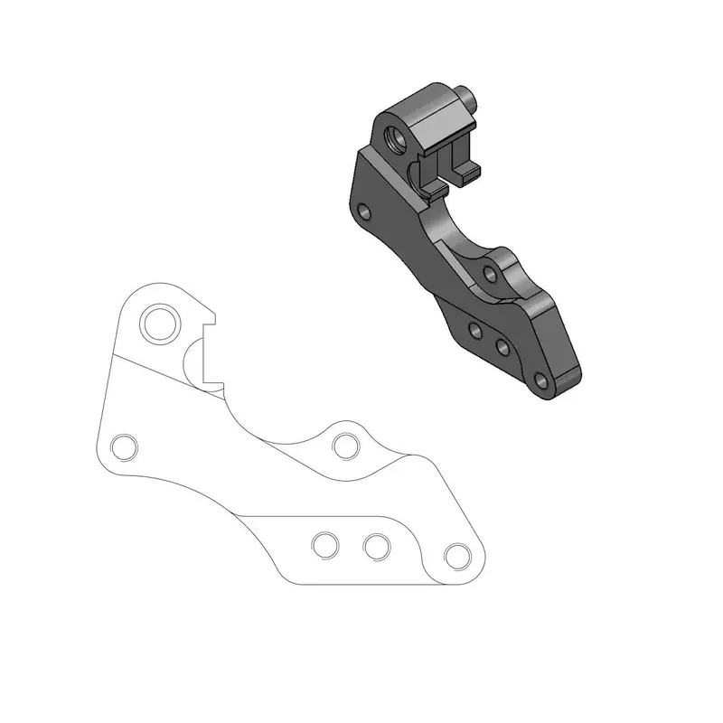 RELOCATION BRACKET BRAKE CALIPER RALLY/DAKAR 298MM