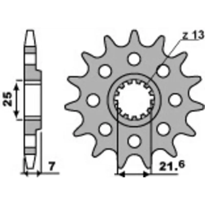 Pignon PBR 16 dents acier Racing pas 520 type 2167 Suzuki GSX-R600 - Triumph Daytona 675