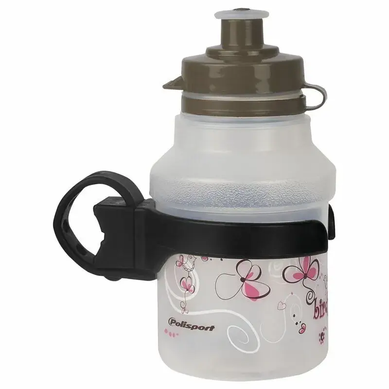 Bidon POLISPORT 350ml Birdy+ Rotative Holder clair (Clip-On Cap)