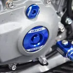 Bouchons carter moteur latéraux SCAR bleu Yamaha