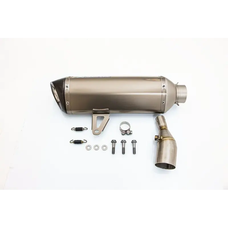 SLIP-ON LINE MUFFLER STAINLESS STEEL CARBON END CAP