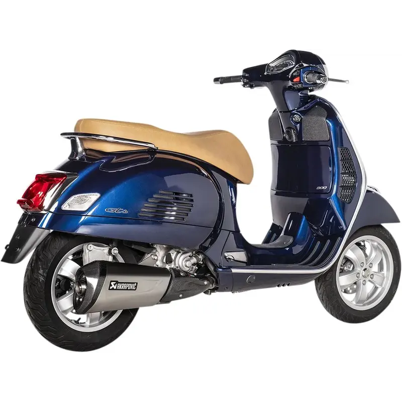 SLIP-ON LINE MUFFLER STAINLESS STEEL CARBON END CAP