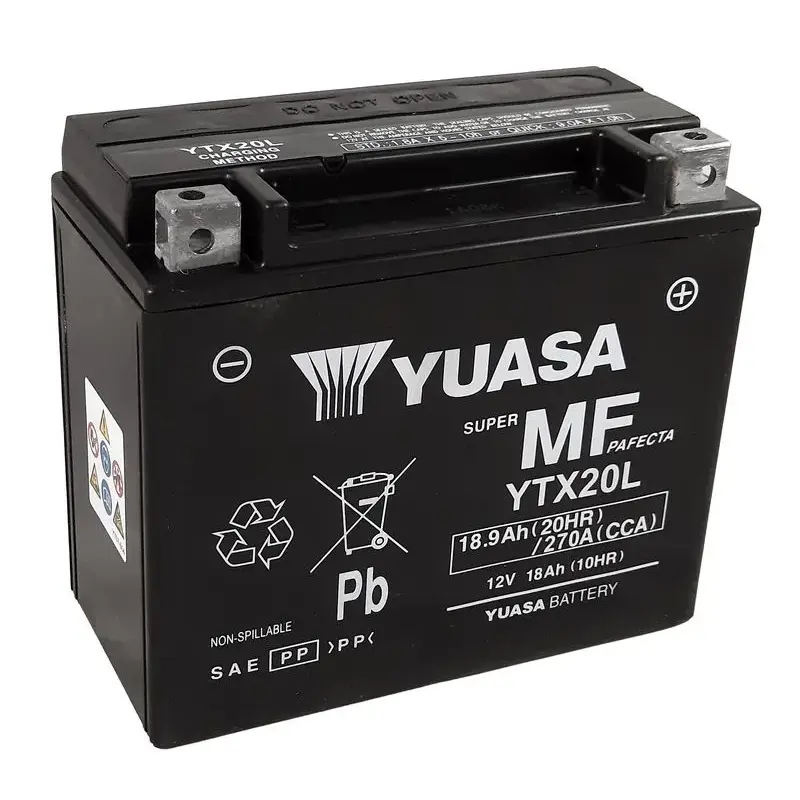Batterie YUASA W/C sans entretien activée usine - YTX20L FA