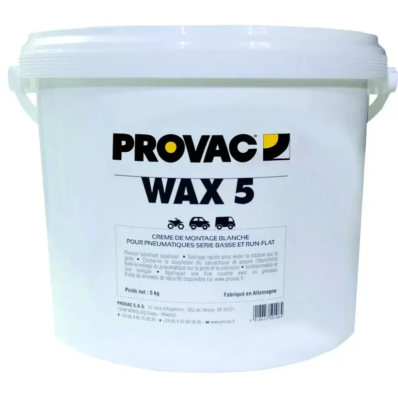 Crème de montage pneus PROVAC blanche - 5kg