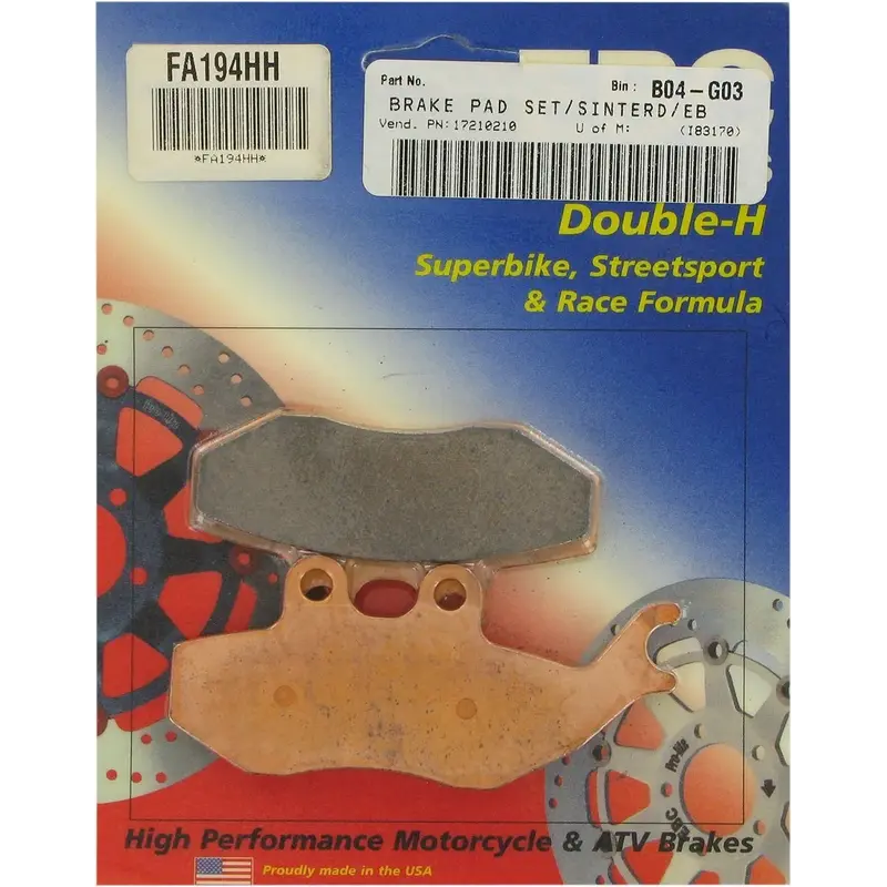 BRAKE PAD FA-HH SERIES SINTERED METAL