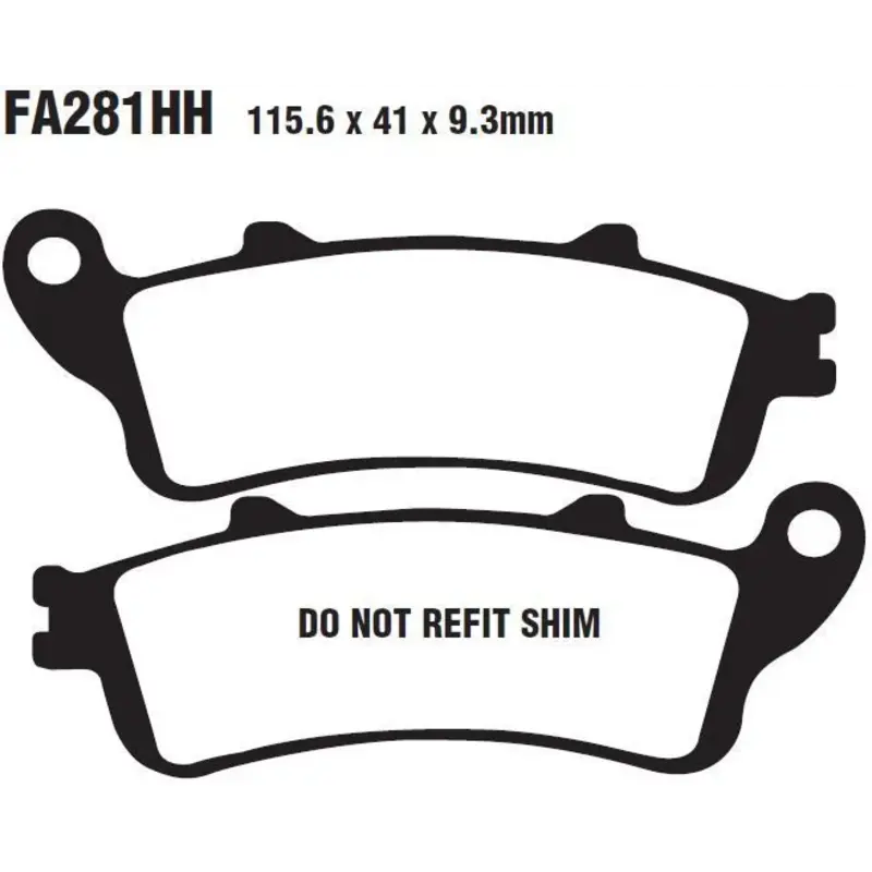 BRAKE PAD FA-HH SERIES SINTERED METAL