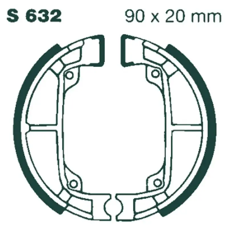 BRAKE SHOE PLAIN SERIES ORGANIC