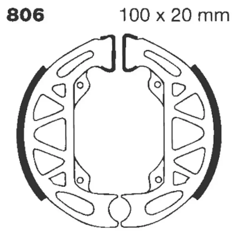 BRAKE SHOE PLAIN SERIES ORGANIC