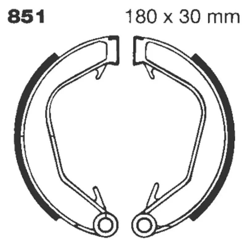 BRAKE SHOE PLAIN SERIES ORGANIC