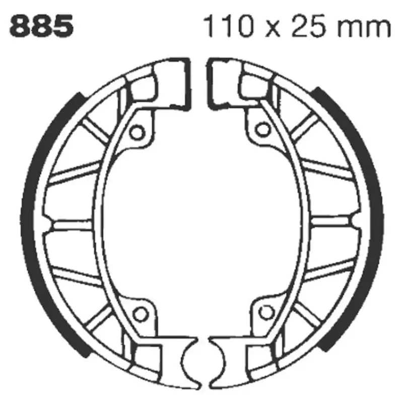 BRAKE SHOE PLAIN SERIES ORGANIC