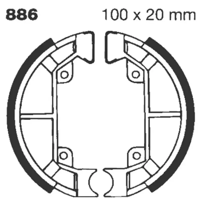 BRAKE SHOE PLAIN SERIES ORGANIC