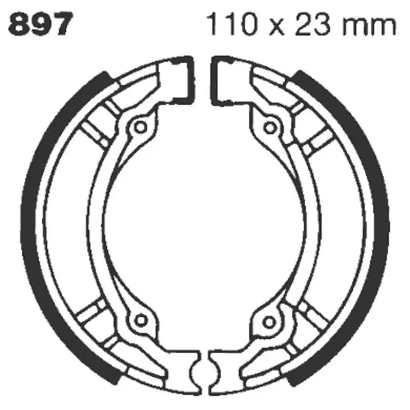BRAKE SHOE PLAIN SERIES ORGANIC