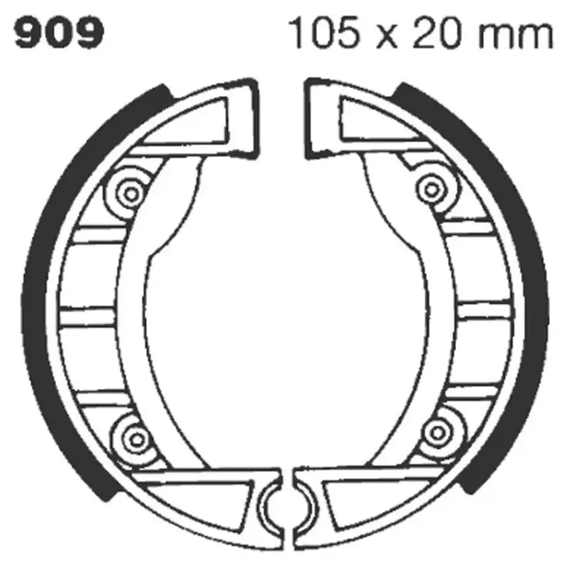 BRAKE SHOE PLAIN SERIES ORGANIC