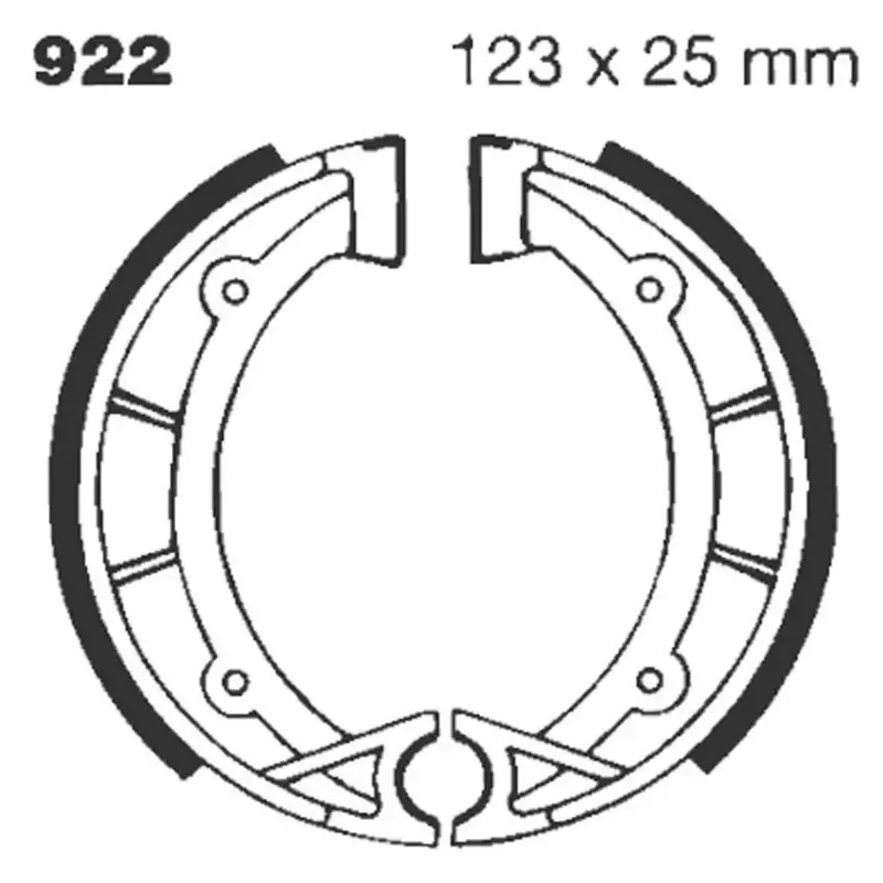 BRAKE SHOE PLAIN SERIES ORGANIC