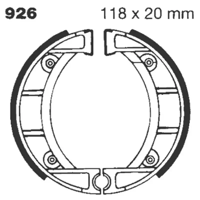 BRAKE SHOE PLAIN SERIES ORGANIC
