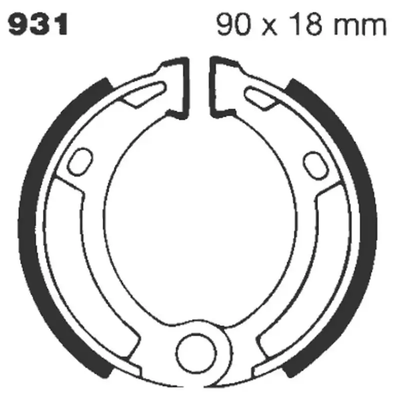 BRAKE SHOE PLAIN SERIES ORGANIC
