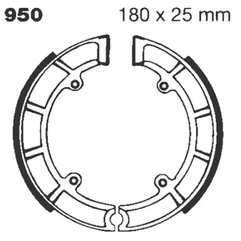 BRAKE SHOE PLAIN SERIES ORGANIC