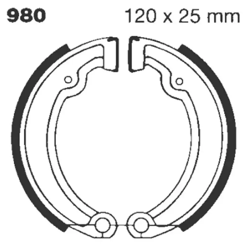 BRAKE SHOE PLAIN SERIES ORGANIC