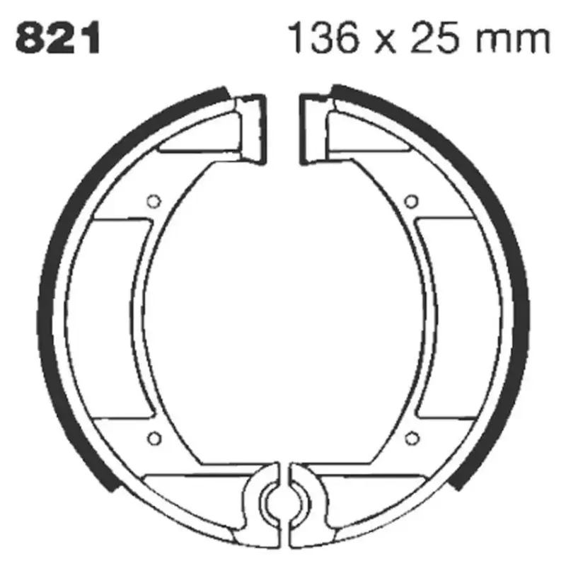 BRAKE SHOE WATER GROOVED SERIES ORGANIC