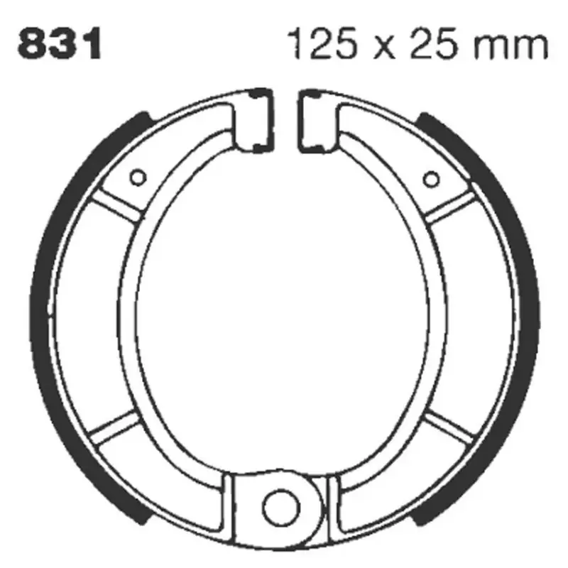 BRAKE SHOE WATER GROOVED SERIES ORGANIC