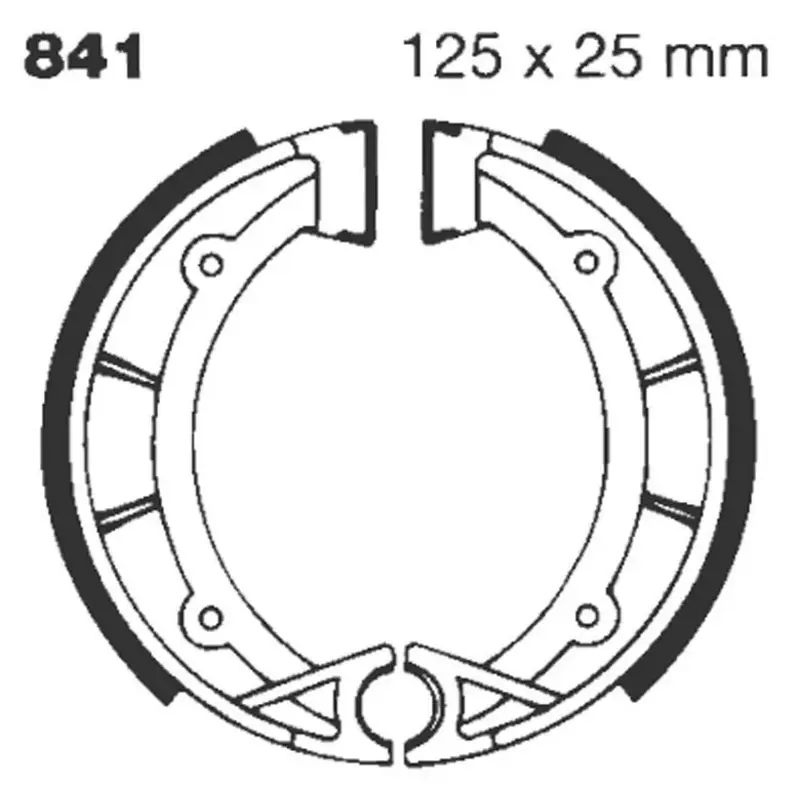 BRAKE SHOE WATER GROOVED SERIES ORGANIC