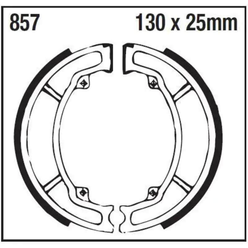 BRAKE SHOE PLAIN SERIES ORGANIC