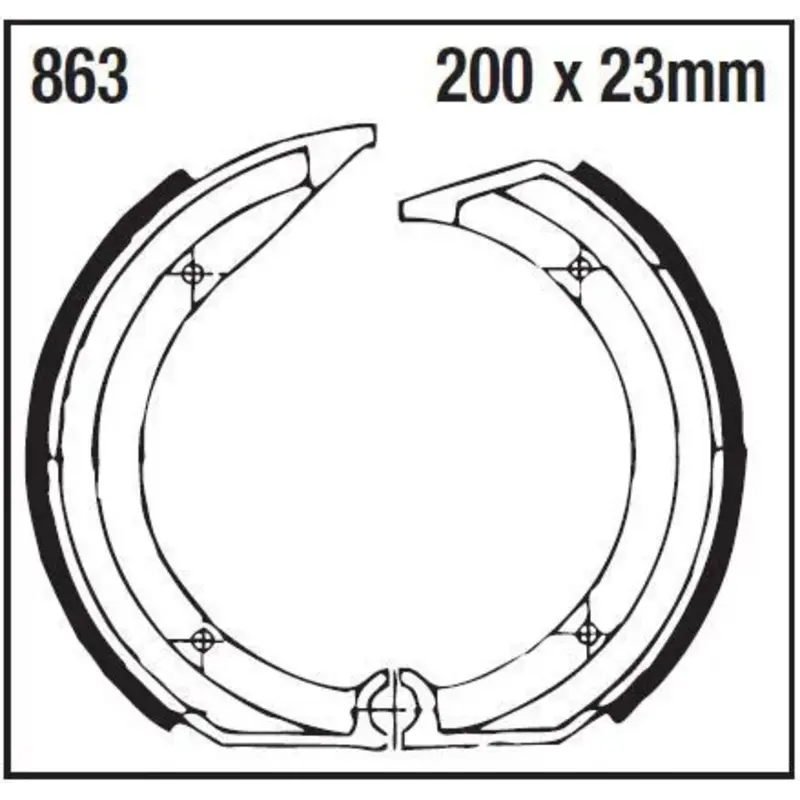 BRAKE SHOE PLAIN SERIES ORGANIC