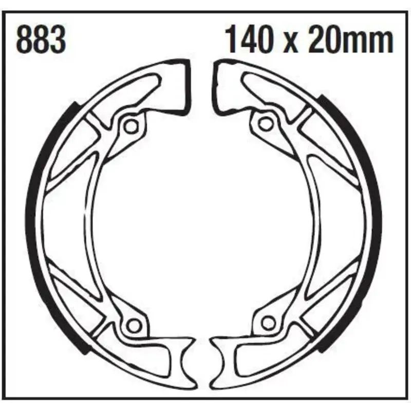 BRAKE SHOE PLAIN SERIES ORGANIC