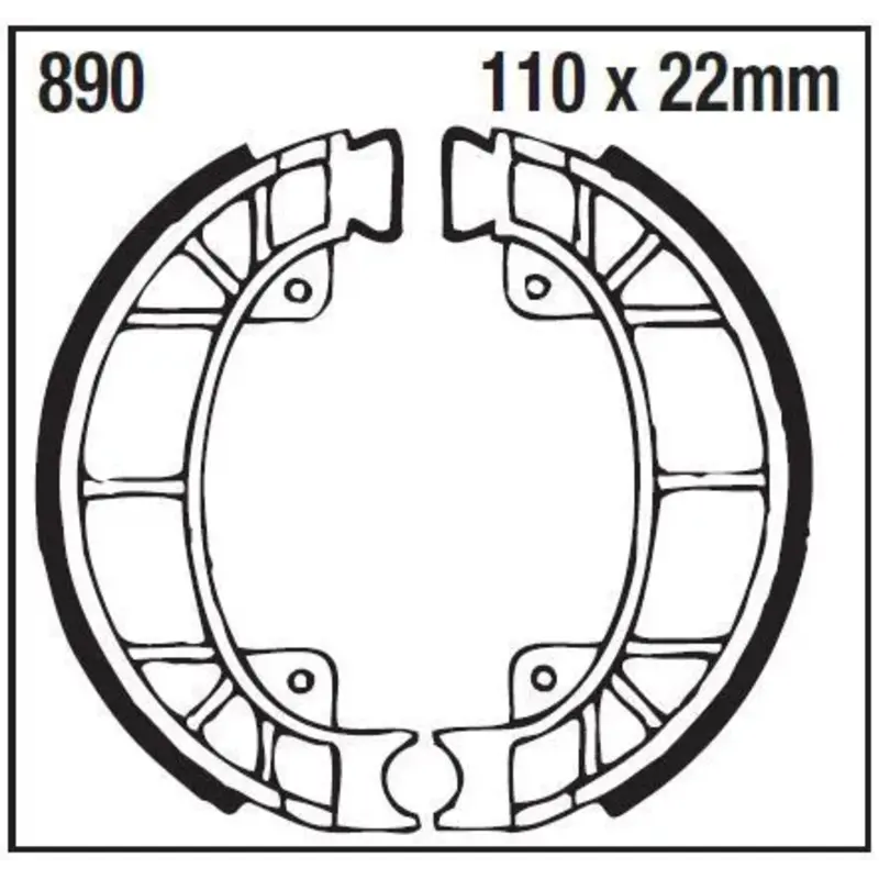 BRAKE SHOE PLAIN SERIES ORGANIC