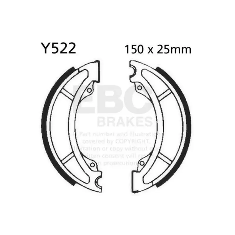 BRAKE SHOE PLAIN SERIES ORGANIC