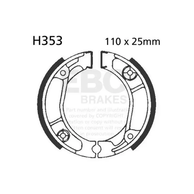 BRAKE SHOE PLAIN SERIES ORGANIC