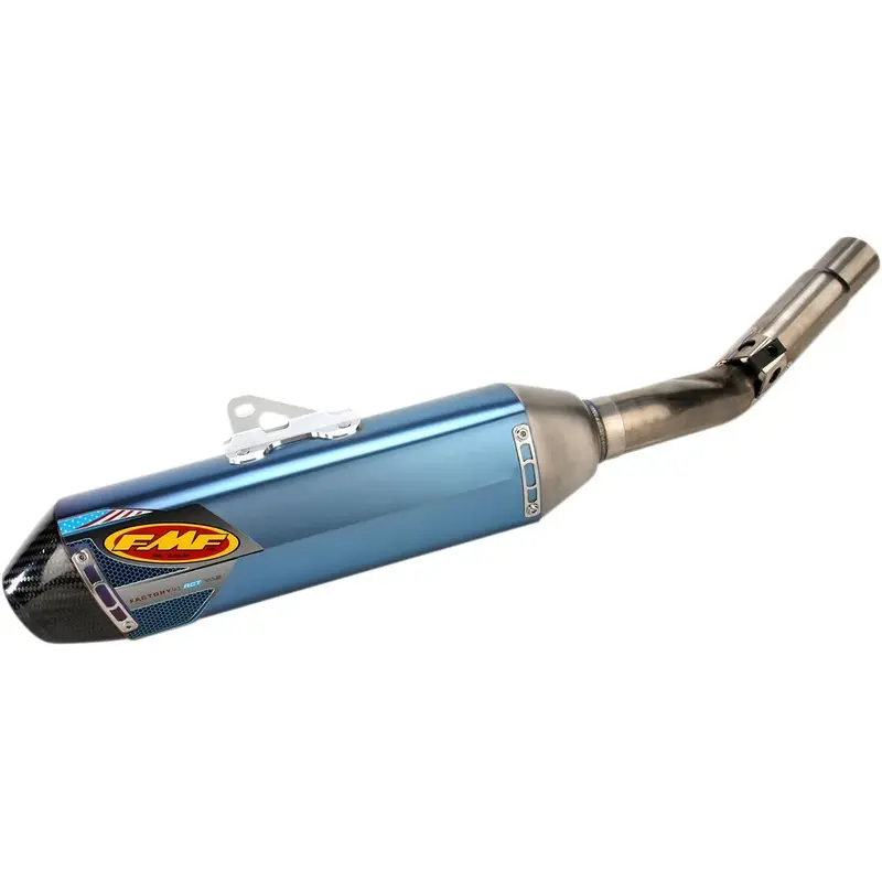 FACTORY 4.1 RCT SLIP-ON MUFFLER TITANIUM & CARBON BLUE ANODIZED Kawasaki