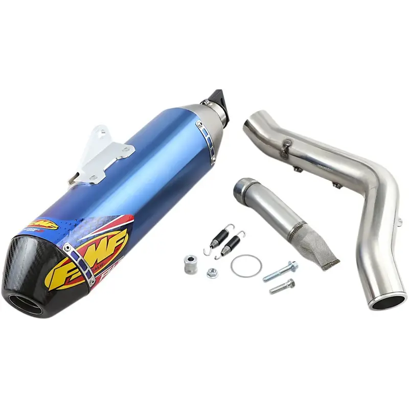 FACTORY 4.1 RCT SLIP-ON MUFFLER STAINLESS STEEL & TITANIUM BLUE ANODIZED Yamaha