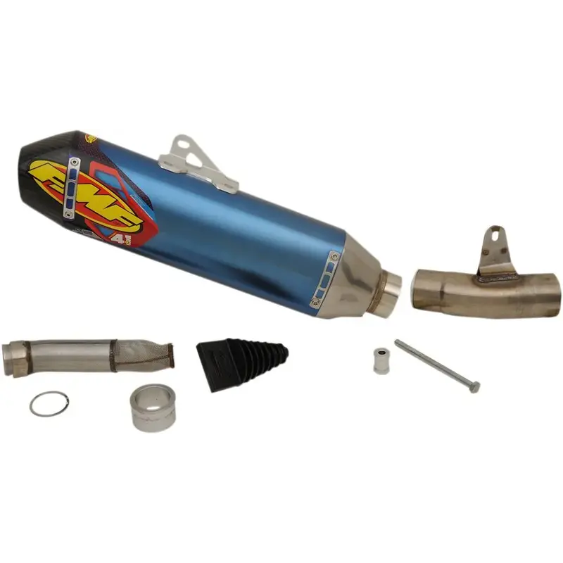 FACTORY 4.1 RCT SLIP-ON MUFFLER TITANIUM & CARBON BLUE ANODIZED Honda