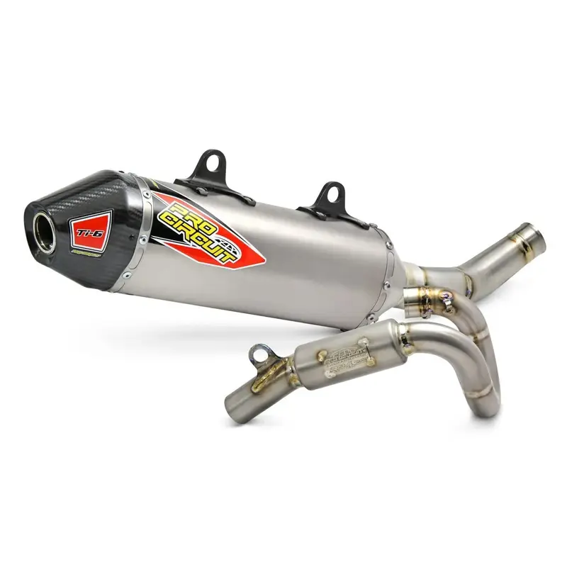 EXHAUST SYSTEM T-6 EURO STAINLESS WITH TITANIUM CANISTERS & CARBON END CAP