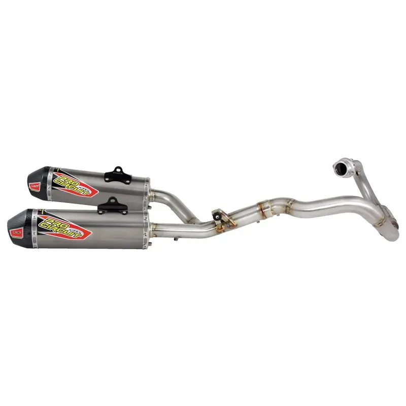 EXHAUST SYSTEM T-6 EURO DUAL STAINLESS WITH TITANIUM CANISTERS & CARBON END CAP